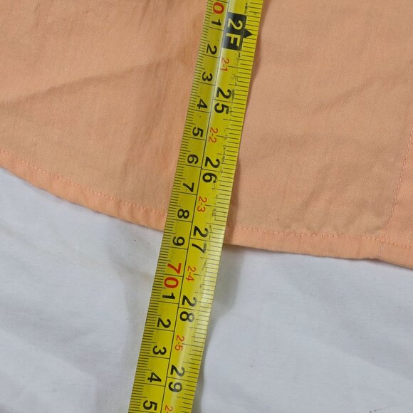 Vintage Travelsmith Womens Large Peach Orange Long Sleeve Button Up Shirt - Picture 10 of 10